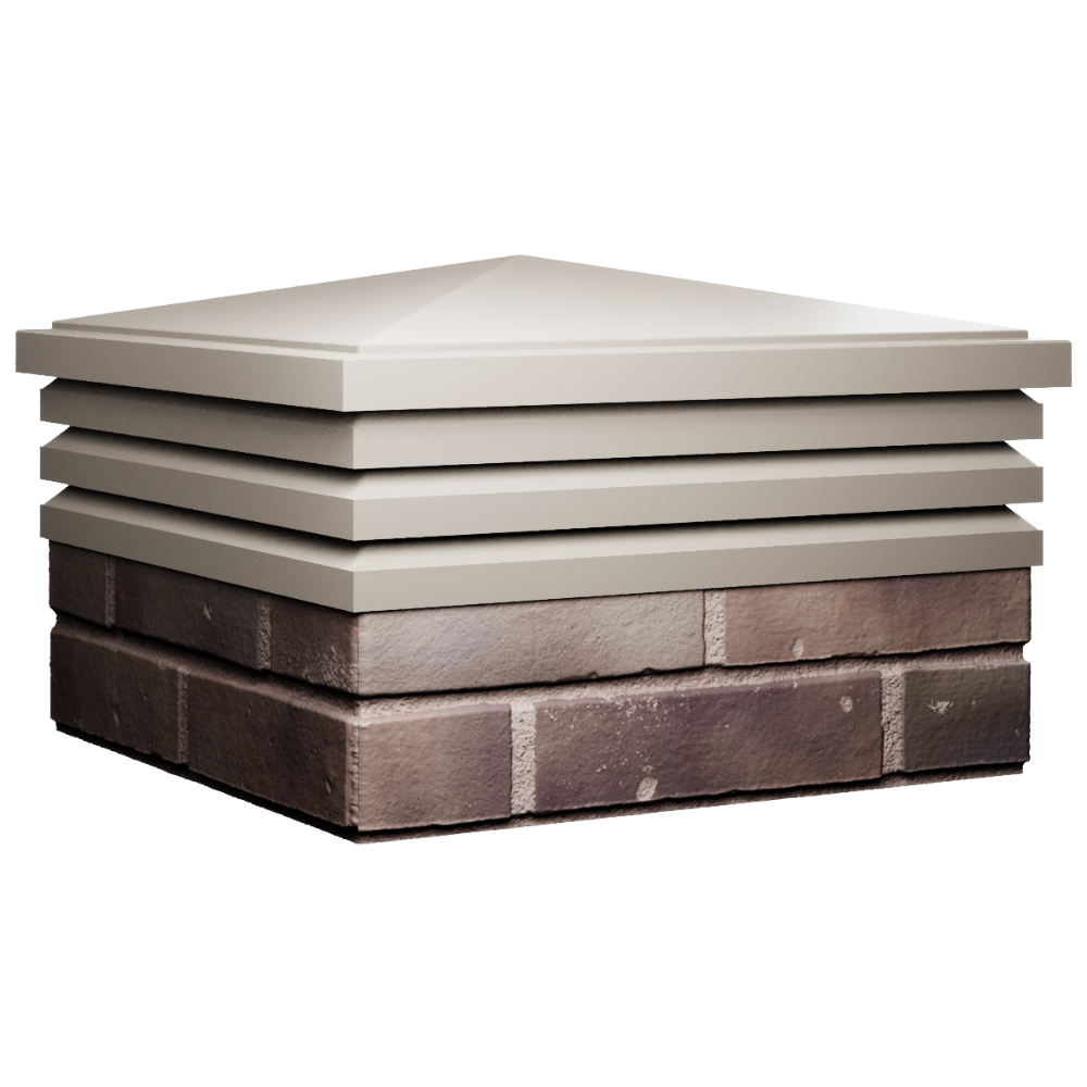 Колпак Zking Бона ХайТек Бежевый на столб 2х2 кирпича (513х513мм) в Светлограде фото