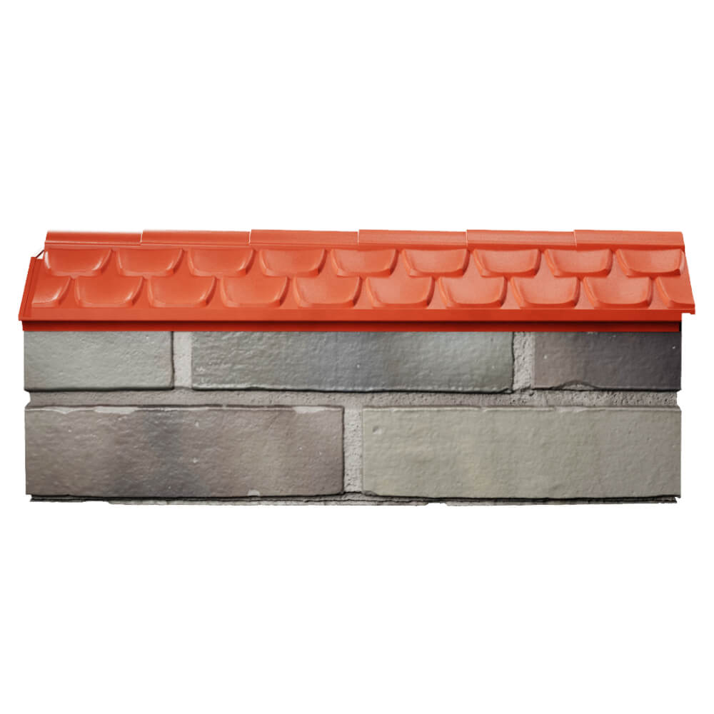 Парапет Zking Эльбрус Красный с посадкой на 0.5 кирпича (130мм) в Светлограде фото