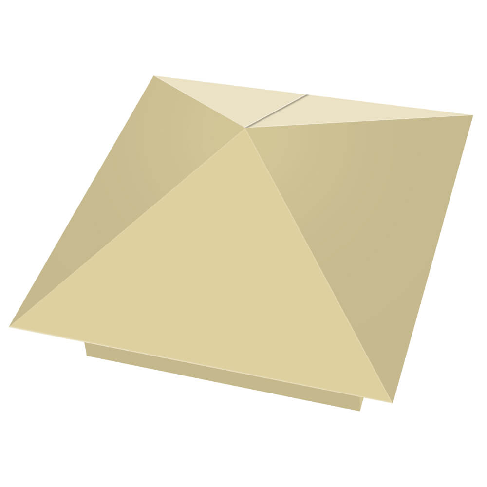 Колпак металлический 400х400мм RAL1014 Бежевый заборный Светлоград фото