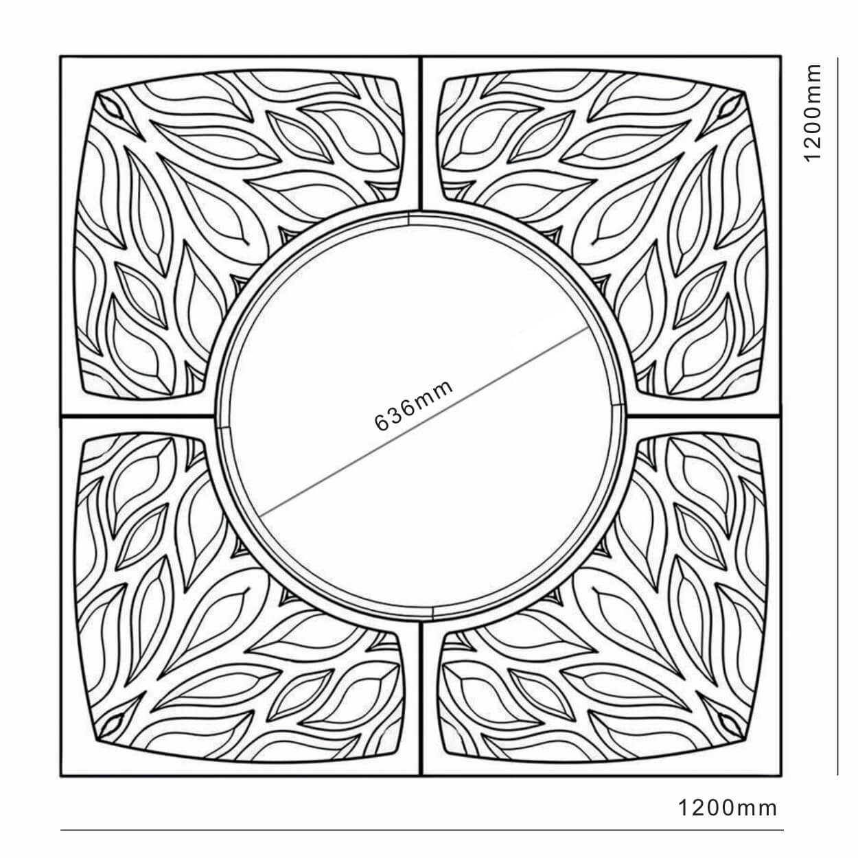 Приствольная решетка для дерева ZKING CRUST 1.2х1.2м Черная в Светлограде фото