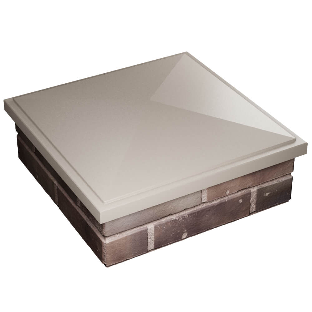 Колпак Zking БонаМоно Бежевый на столб 2х2 кирпича (515х515, 530х530мм) в Светлограде фото