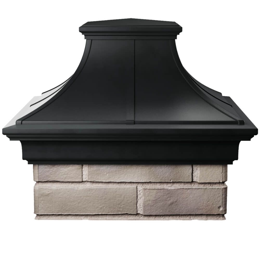 Колпак Zking Монблан Премиум Черный на столб 1.5х1.5 кирпича (385х385мм) Светлоград фото