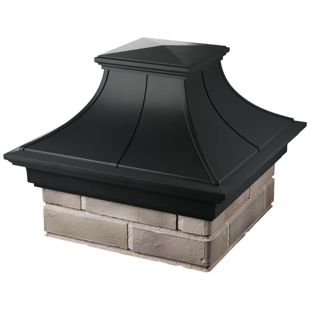 Колпак Zking Монблан Премиум Черный на столб 1.5х1.5 кирпича (385х385мм) в Светлограде фото