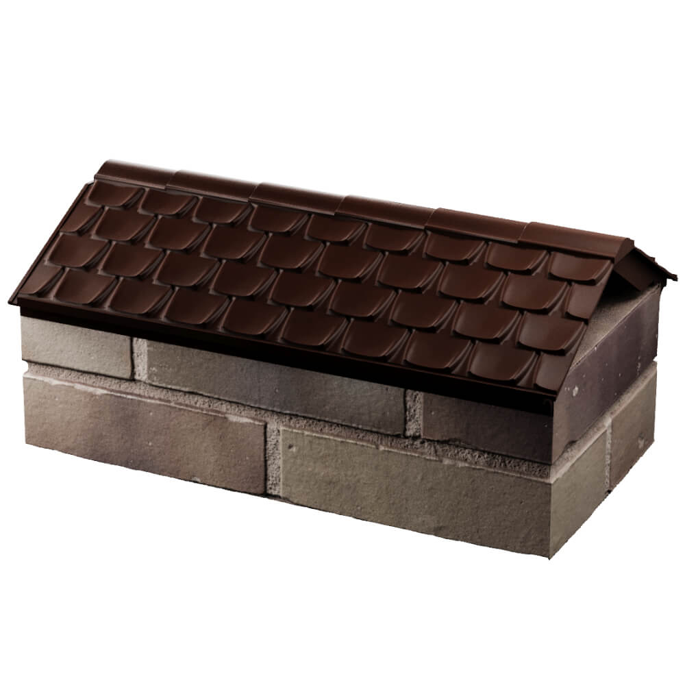 Парапет Zking Эльбрус Коричневый с посадкой на 1 кирпич (255мм) в Светлограде фото