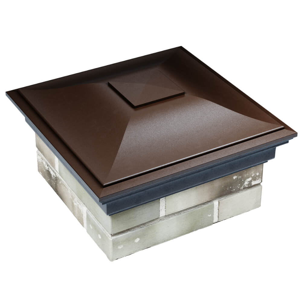 Колпак Zking Монблан Коричневый на столб 1.5х1.5 кирпича (385х385мм) в Светлограде фото