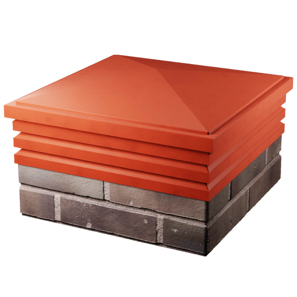 Колпак Zking Бона ХайТек Красный на столб 2х2 кирпича (513х513мм) в Светлограде фото