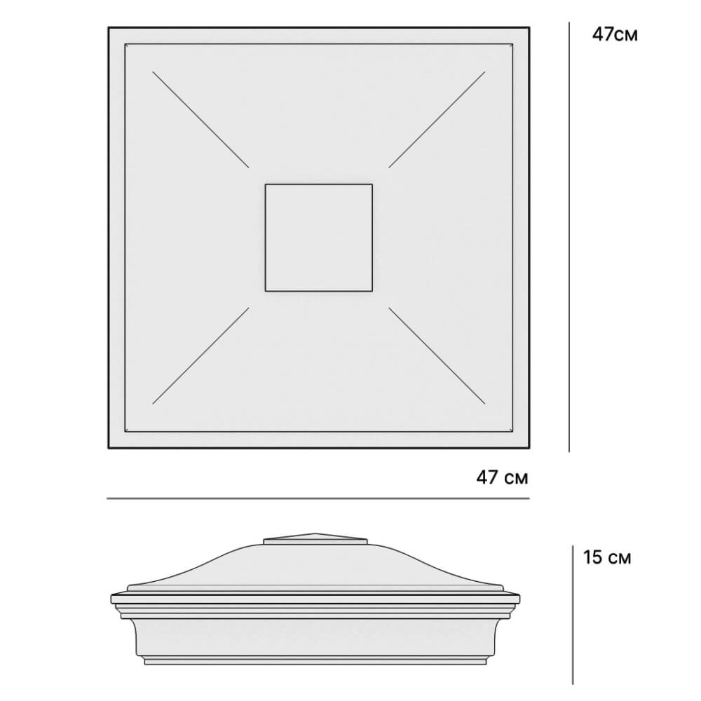 Колпак Zking Монблан Коричневый на столб 1.5х1.5 кирпича (385х385мм) в Светлограде фото