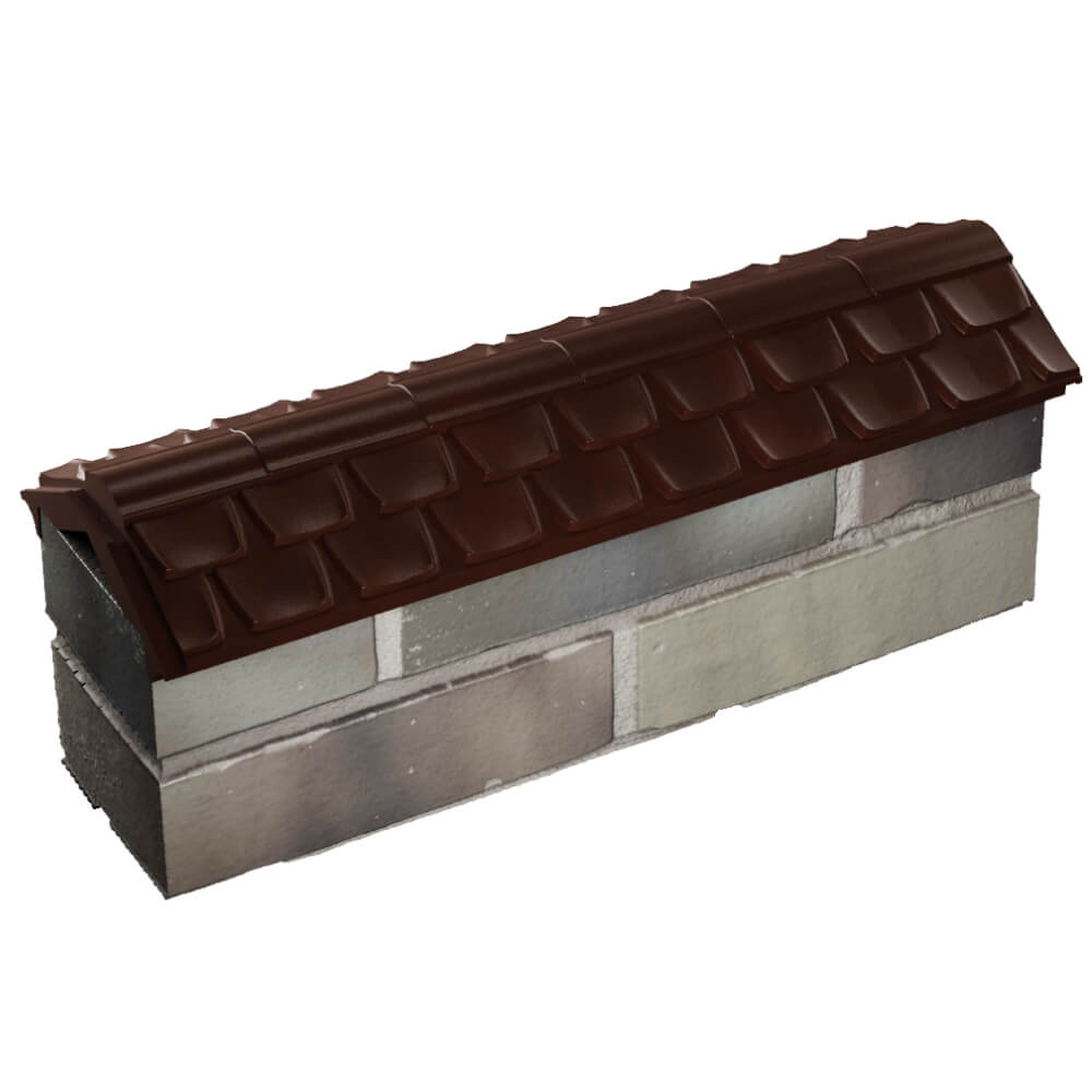 Парапет Zking Эльбрус Коричневый с посадкой на 0.5 кирпича (130мм) в Светлограде фото