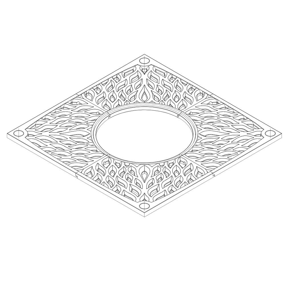 Приствольная решетка для дерева ZKING CRUST 2х2м Черная в Светлограде фото