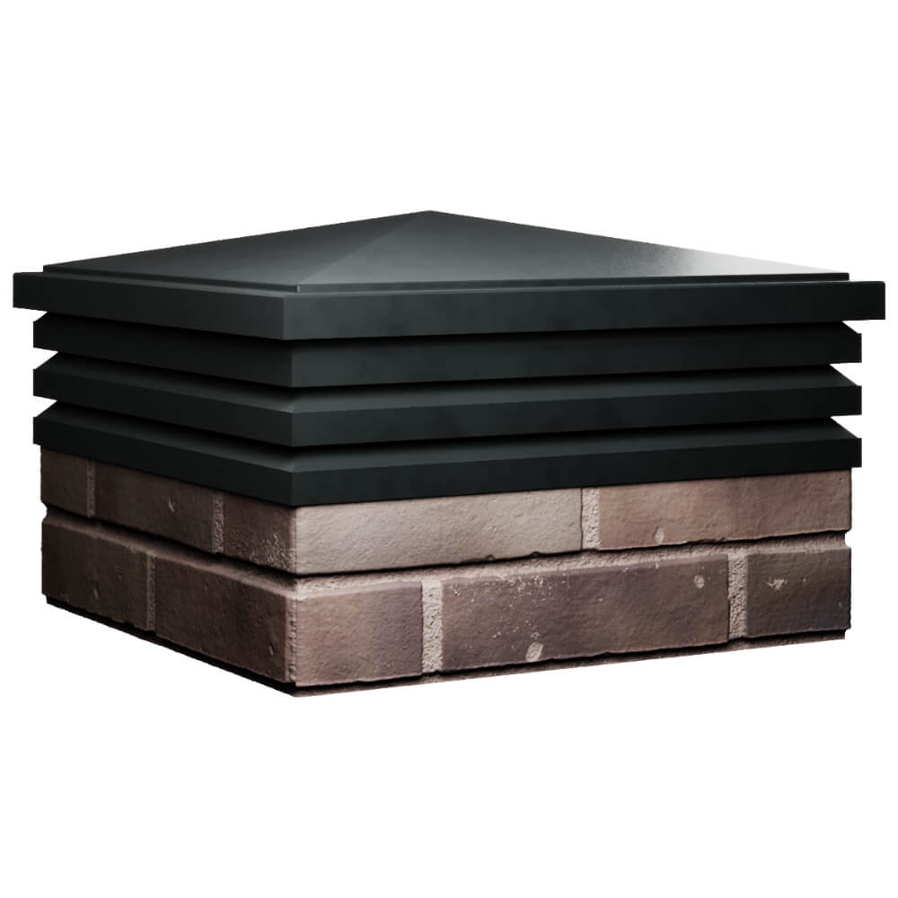 Колпак Zking Бона ХайТек Черный на столб 2х2 кирпича (513х513мм) в Светлограде фото