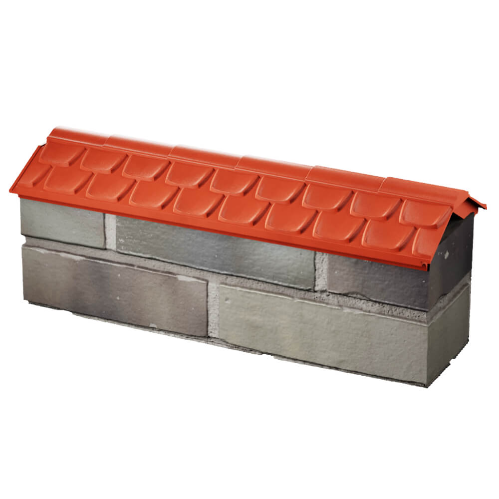 Парапет Zking Эльбрус Красный с посадкой на 0.5 кирпича (130мм) в Светлограде фото