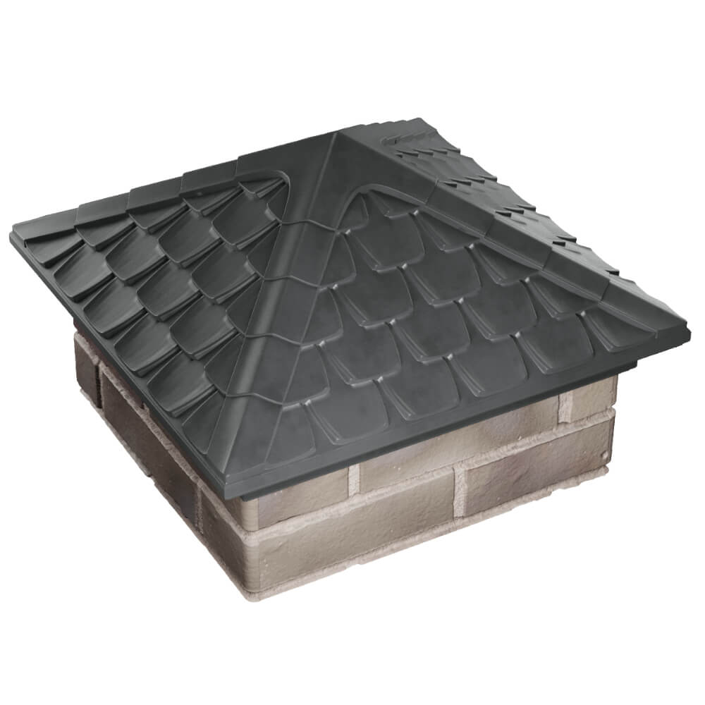 Колпак Zking Эльбрус Серый на столб 1.5х1.5 кирпича (385х385мм) в Светлограде фото