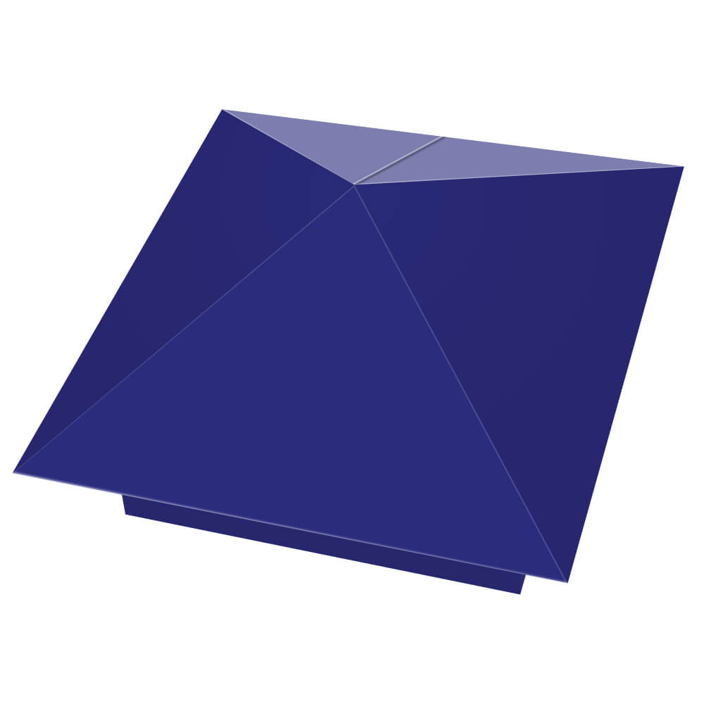 Колпак металлический 400х400мм RAL5002 Синий Ультрамарин заборный Светлоград фото