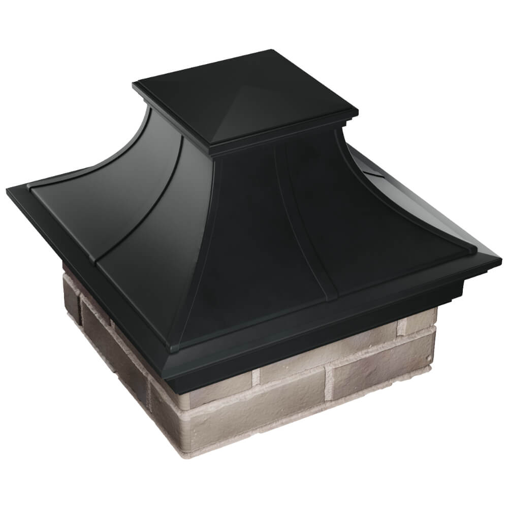 Колпак Zking Монблан Премиум Черный на столб 1.5х1.5 кирпича (385х385мм) в Светлограде фото