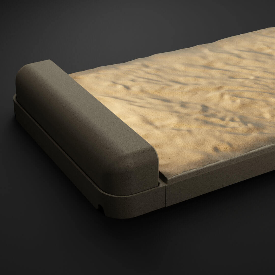 LED Светильник для шаговой плиты STONE Светлая Галька 330х75х98мм в Светлограде фото