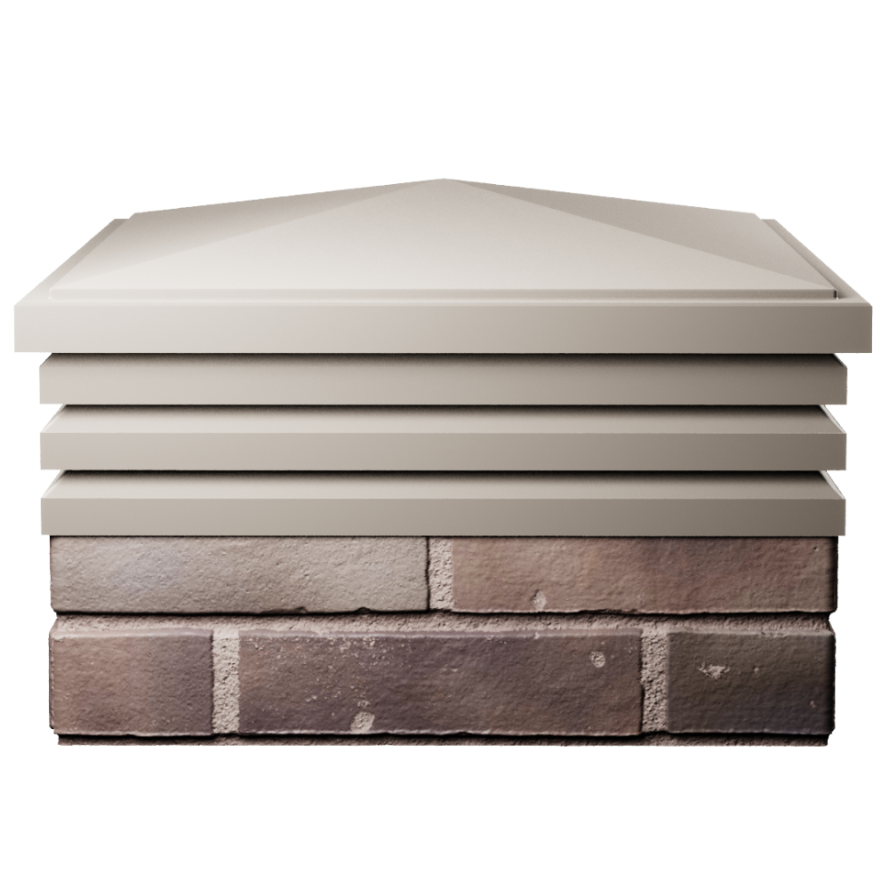 Колпак Zking Бона ХайТек Бежевый на столб 2х2 кирпича (513х513мм) Светлоград фото