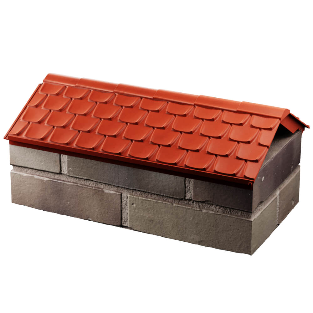 Парапет Zking Эльбрус Красный с посадкой на 1 кирпич (255мм) в Светлограде фото