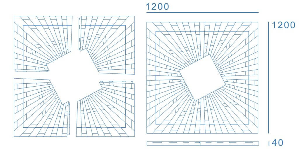 Приствольная решетка для дерева ZKING ATMOSPHERE 1.2х1.2м Черная в Светлограде фото