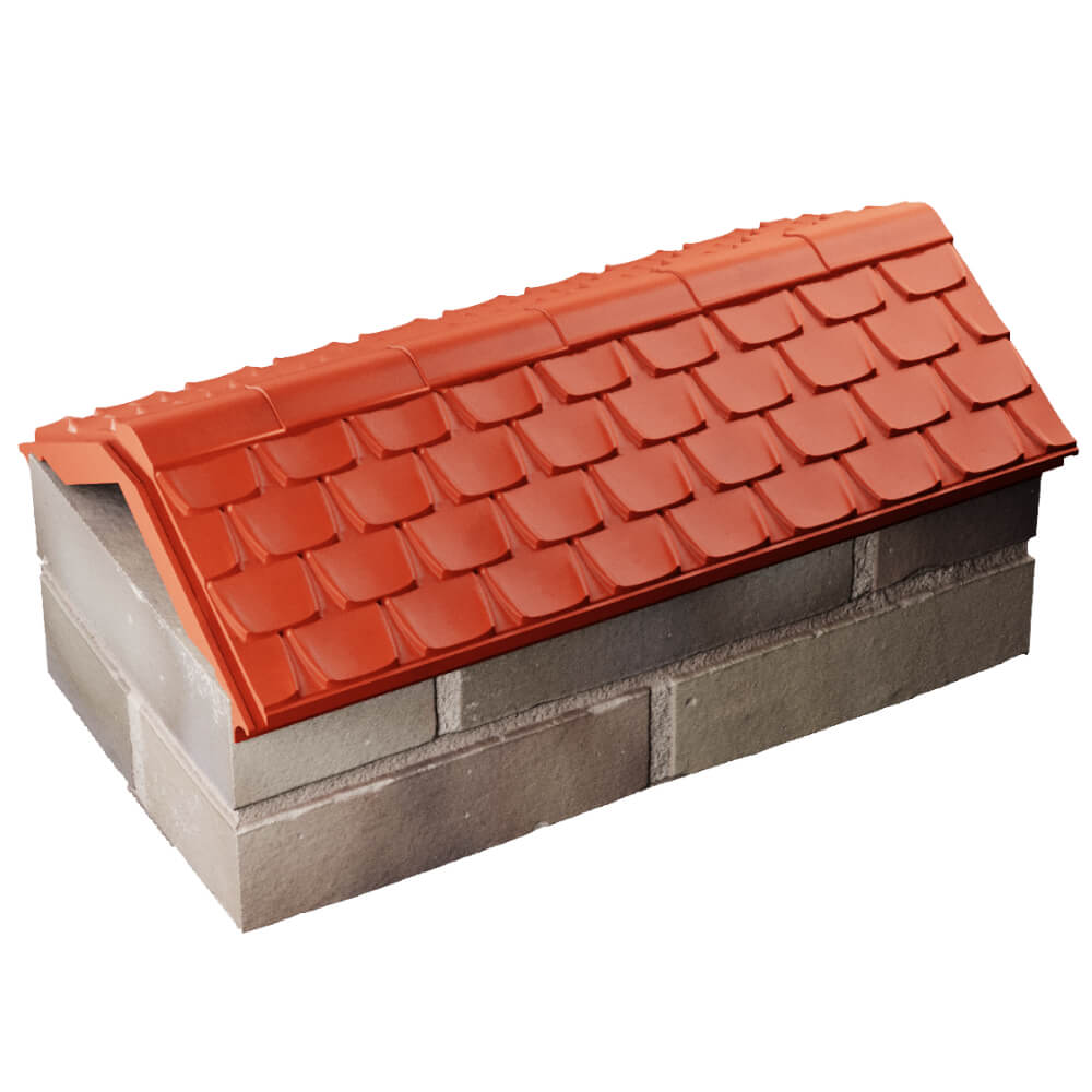 Парапет Zking Эльбрус Красный с посадкой на 1 кирпич (255мм) в Светлограде фото