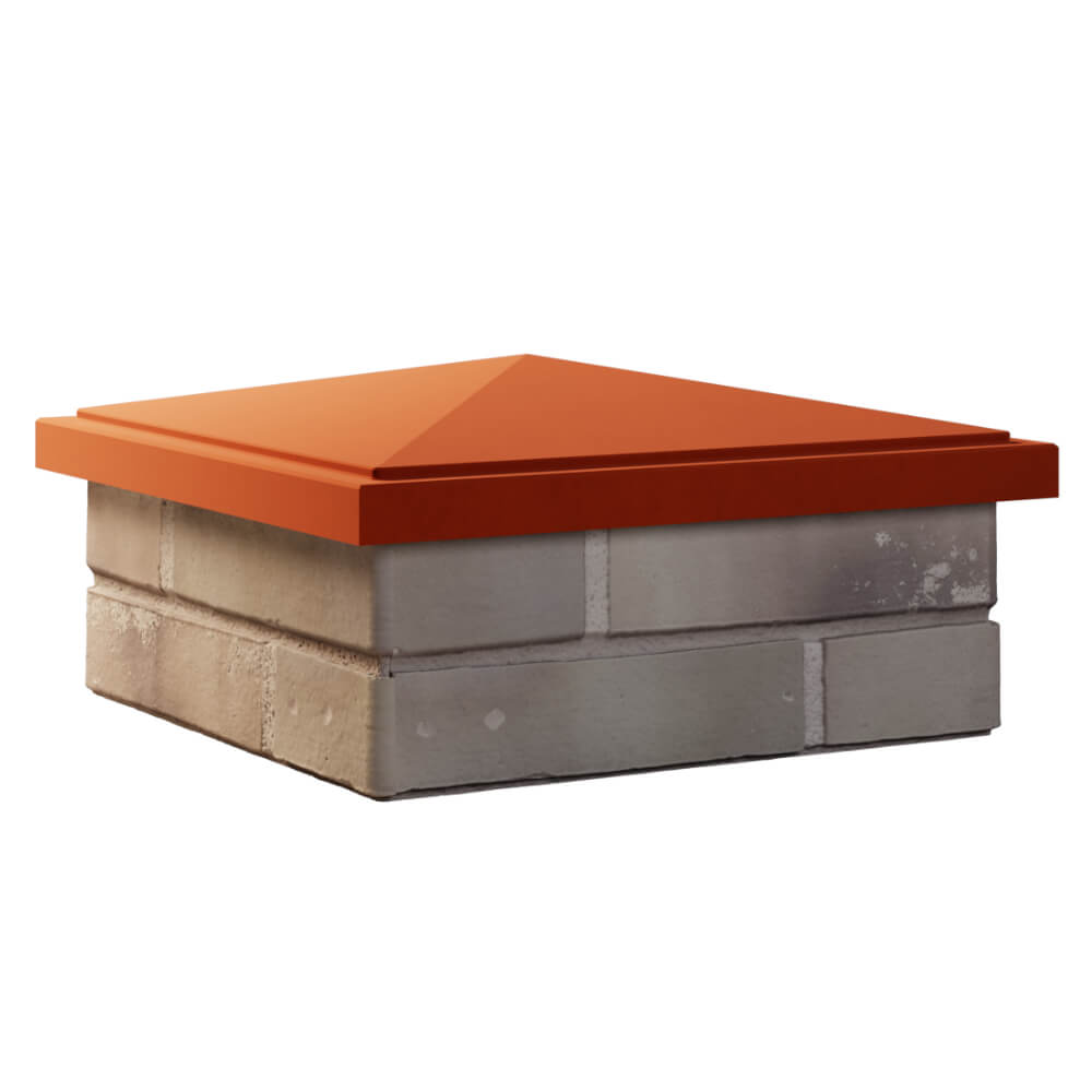 Колпак Zking БонаМоно Красный на столб 1.5х1.5 кирпича (385х385, 400х400мм) в Светлограде фото