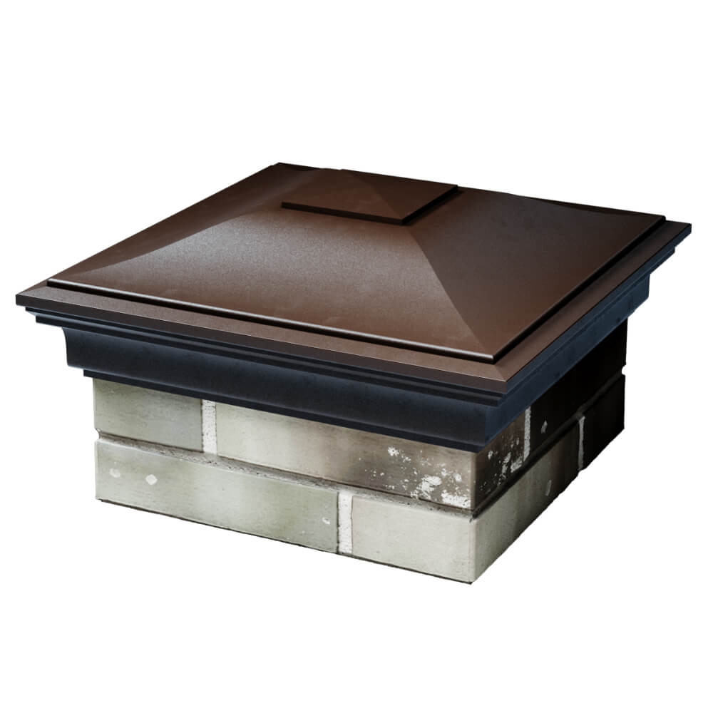 Колпак Zking Монблан Коричневый на столб 1.5х1.5 кирпича (385х385мм) в Светлограде фото