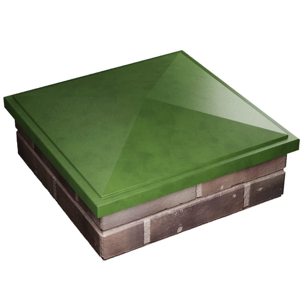 Колпак Zking БонаМоно Зеленый на столб 2х2 кирпича (515х515, 530х530мм) в Светлограде фото