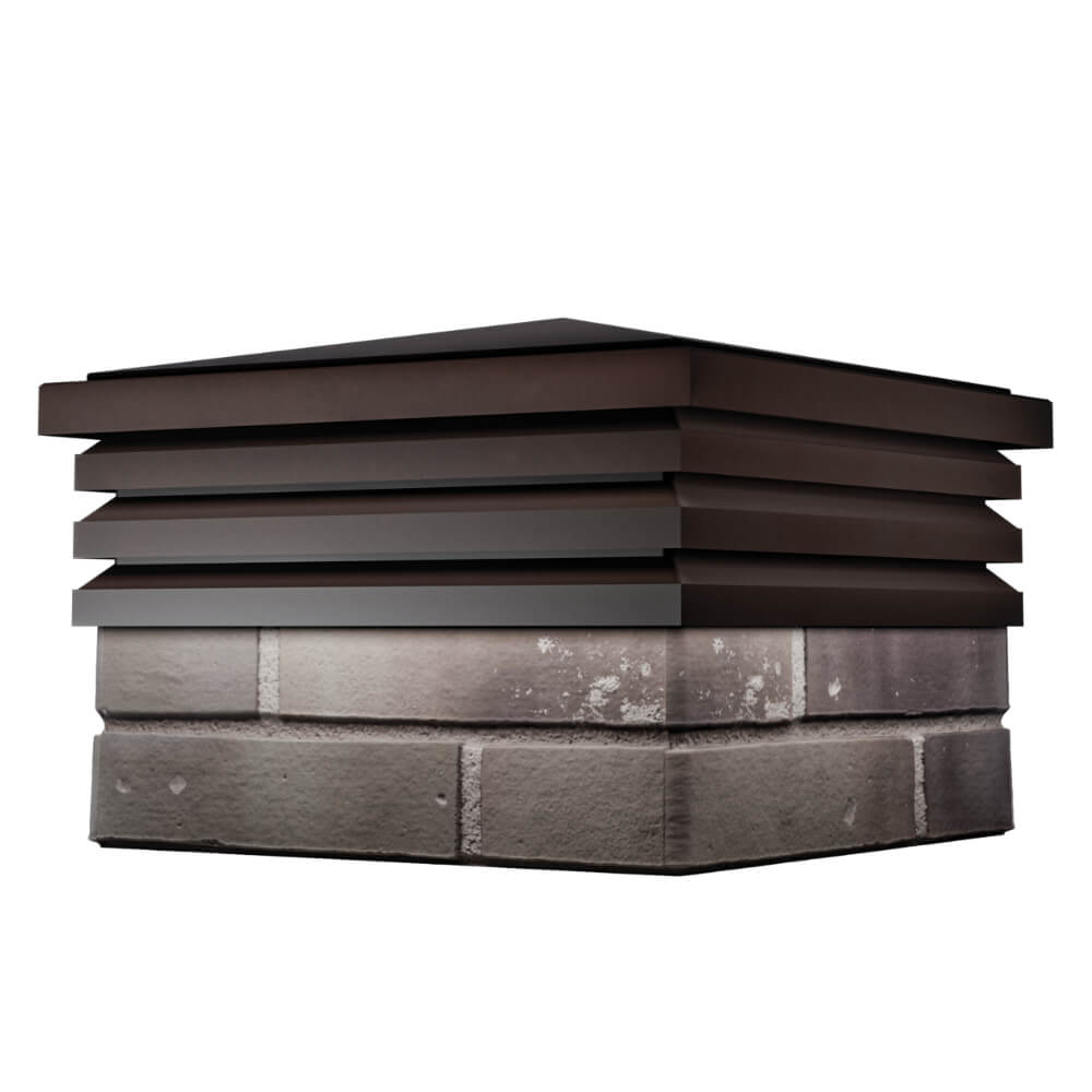 Колпак Zking Бона ХайТек Коричневый на столб 1.5х1.5 кирпича (385х385мм) в Светлограде фото