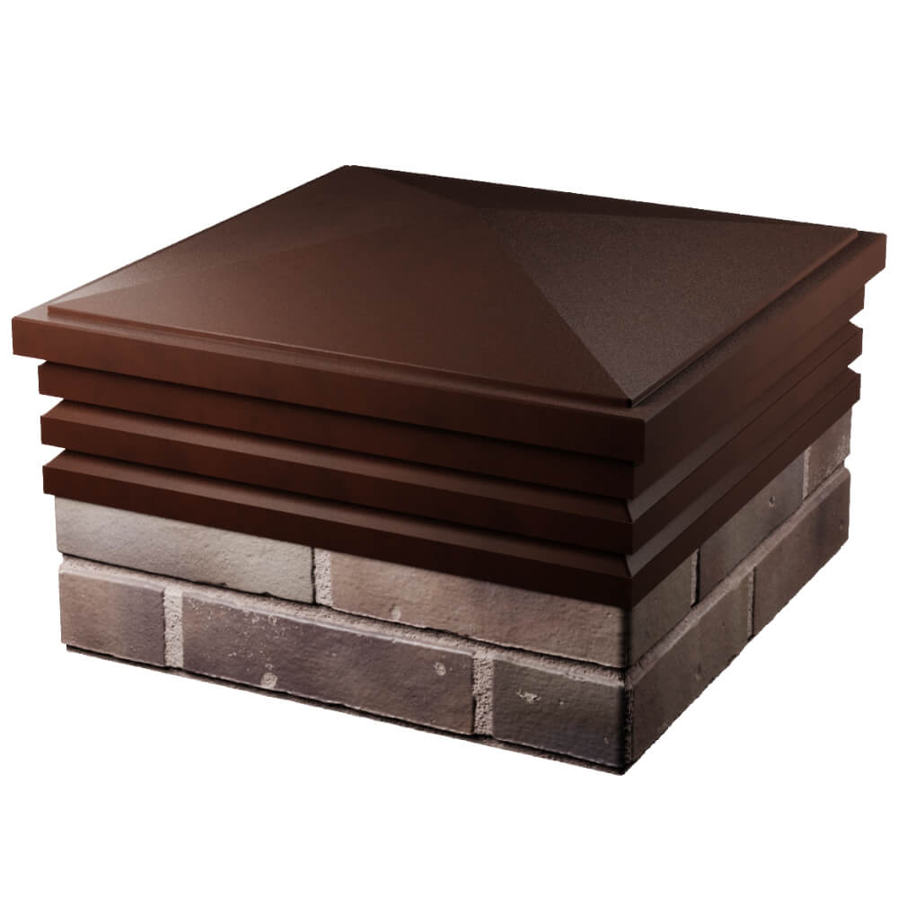 Колпак Zking Бона ХайТек Коричневый на столб 2х2 кирпича (513х513мм) в Светлограде фото