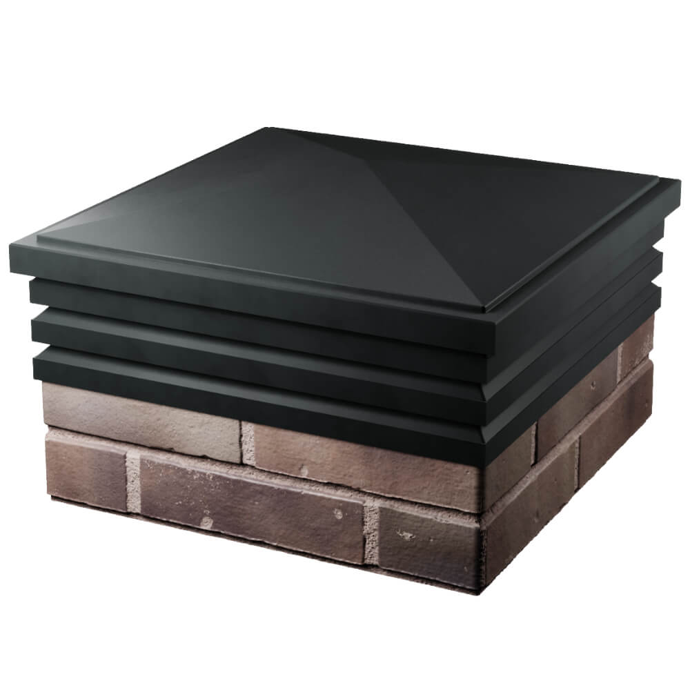 Колпак Zking Бона ХайТек Черный на столб 2х2 кирпича (513х513мм) в Светлограде фото