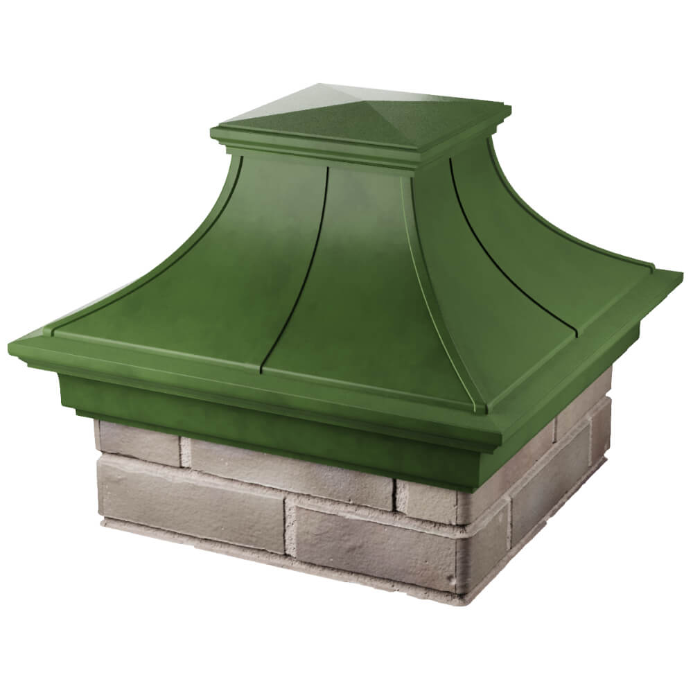 Колпак Zking Монблан Премиум Зеленый на столб 1.5х1.5 кирпича (385х385мм) в Светлограде фото