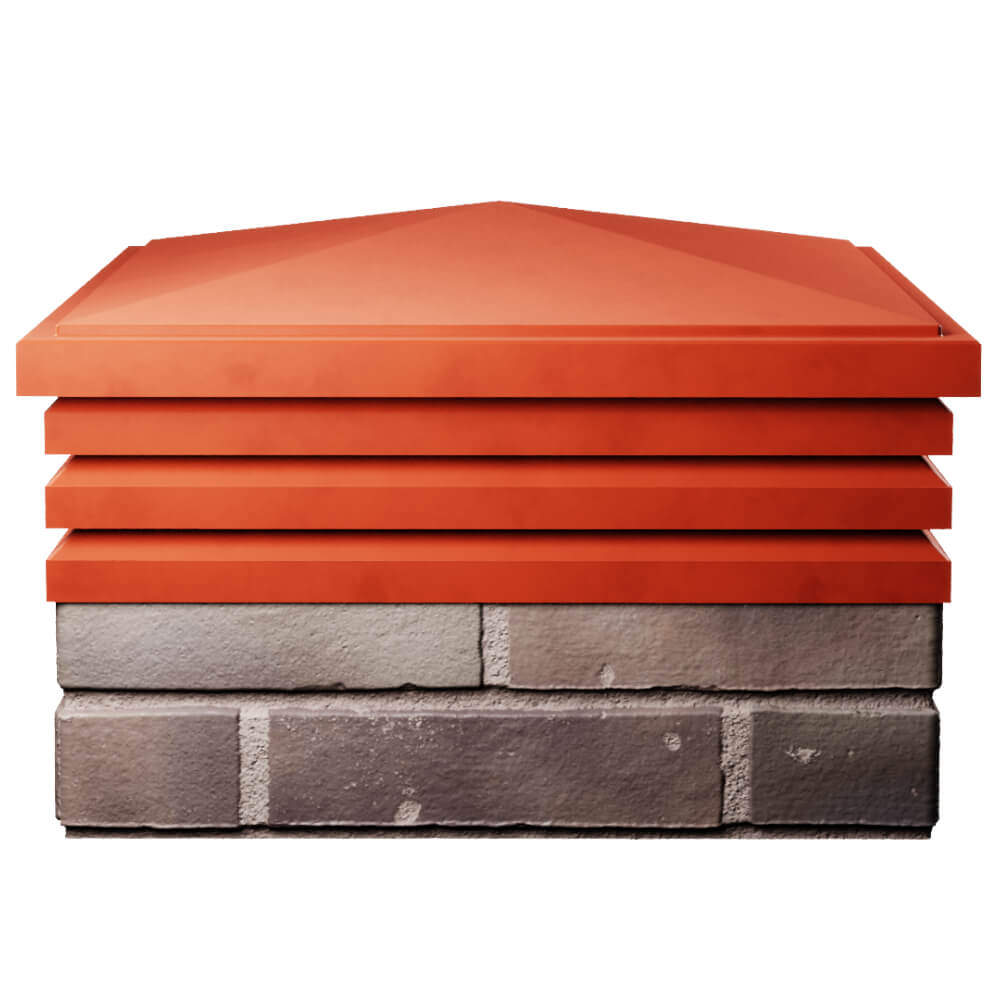 Колпак Zking Бона ХайТек Красный на столб 2х2 кирпича (513х513мм) Светлоград фото