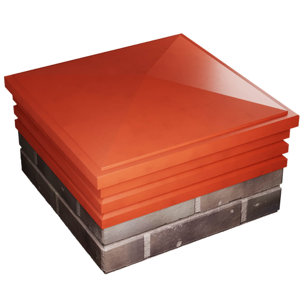 Колпак Zking Бона ХайТек Красный на столб 2х2 кирпича (513х513мм) в Светлограде фото