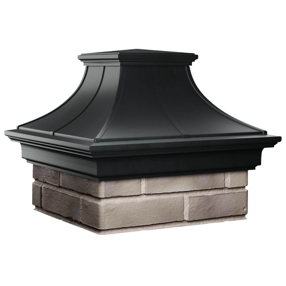 Колпак Zking Монблан Премиум Черный на столб 1.5х1.5 кирпича (385х385мм) в Светлограде фото