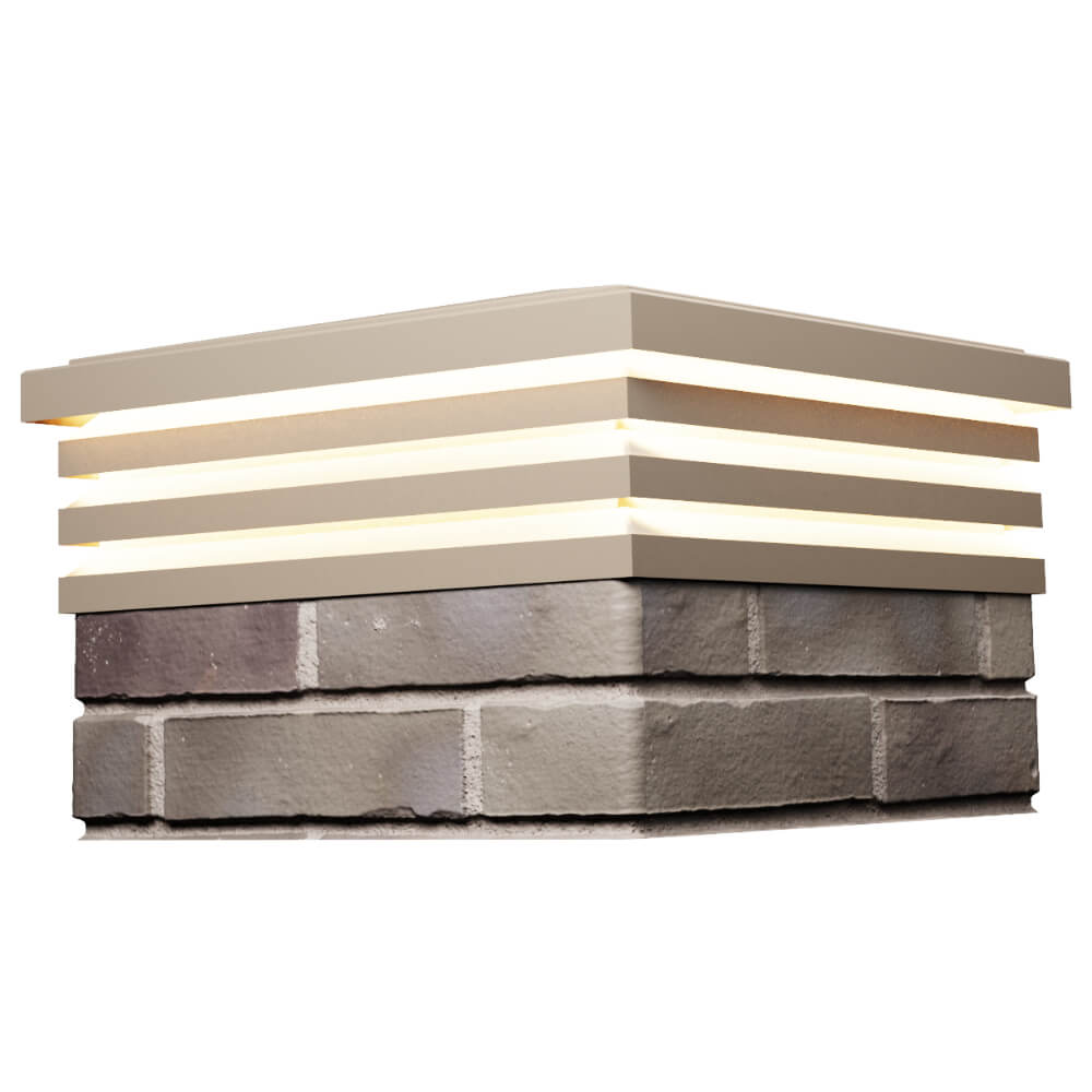 Колпак Zking Бона ХайТек Бежевый на столб 1.5х1.5 кирпича (385х385мм) с подсветкой в Светлограде фото