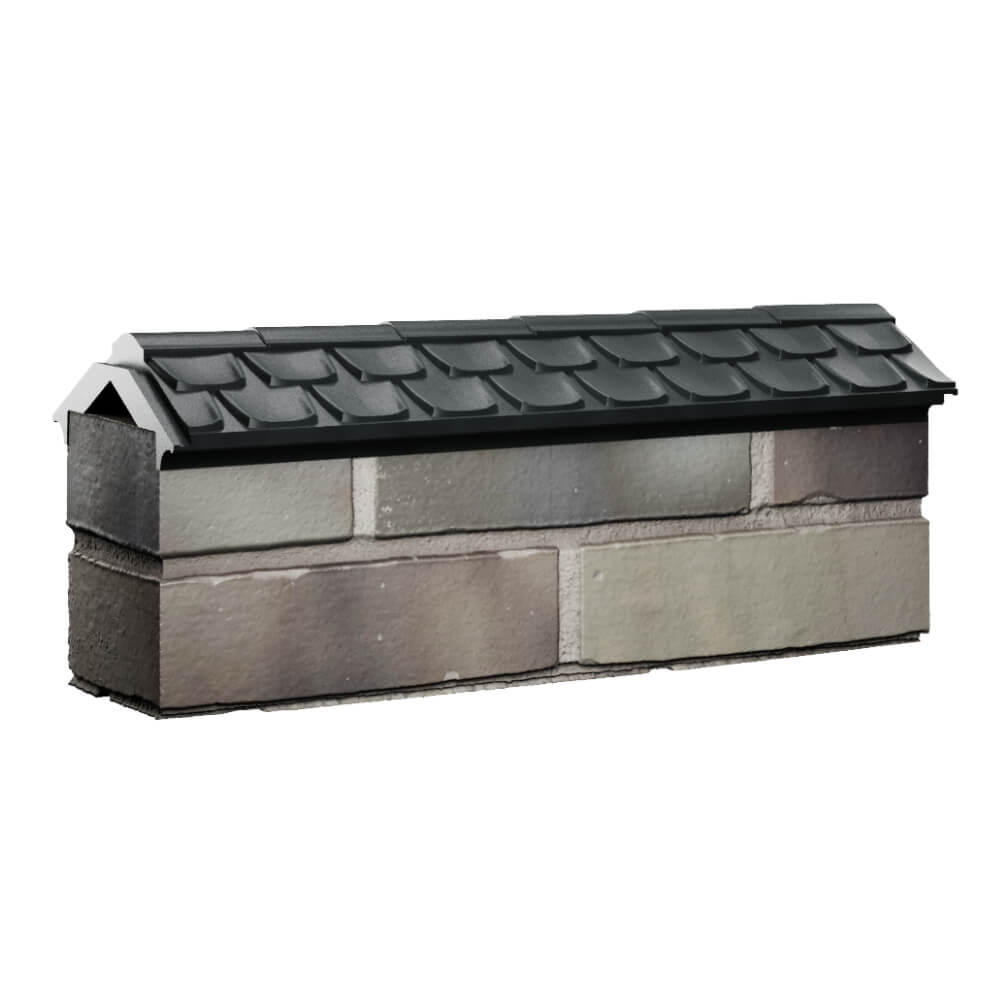 Парапет Zking Эльбрус Черный с посадкой на 0.5 кирпича (130мм) Светлоград фото