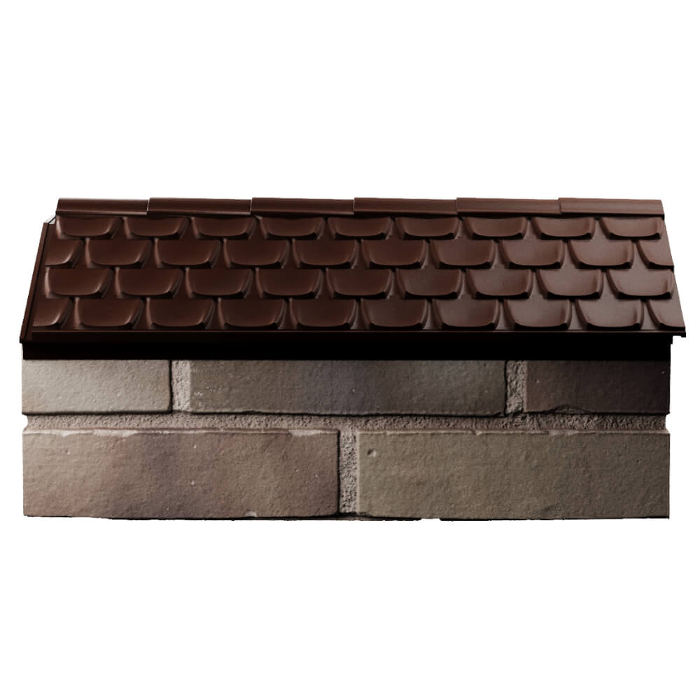 Парапет Zking Эльбрус Коричневый с посадкой на 1 кирпич (255мм) в Светлограде фото
