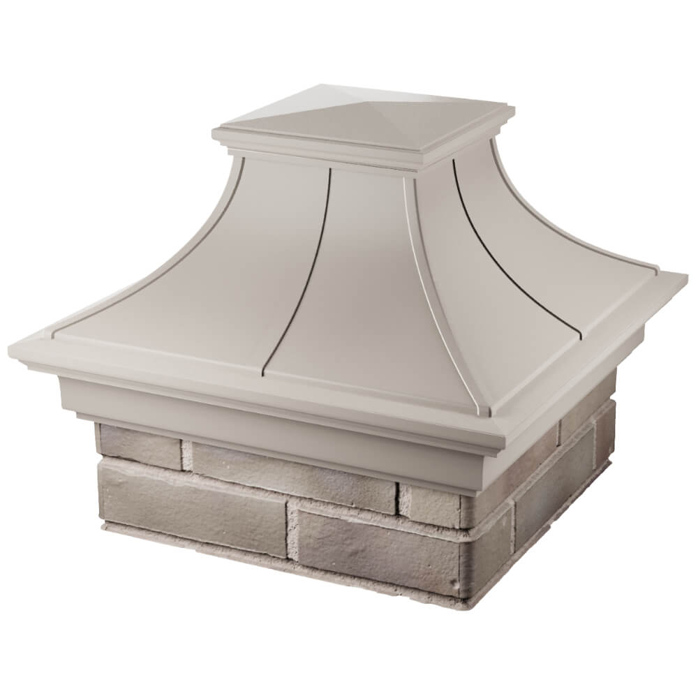 Колпак Zking Монблан Премиум Бежевый на столб 1.5х1.5 кирпича (385х385мм) в Светлограде фото