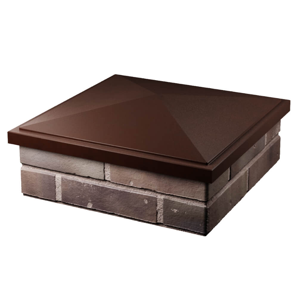 Колпак Zking БонаМоно Коричневый на столб 2х2 кирпича (515х515, 530х530мм) в Светлограде фото