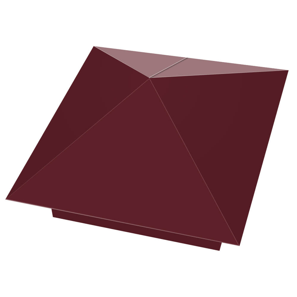 Колпак металлический 390х390мм RAL3005 Красное Вино заборный Светлоград фото