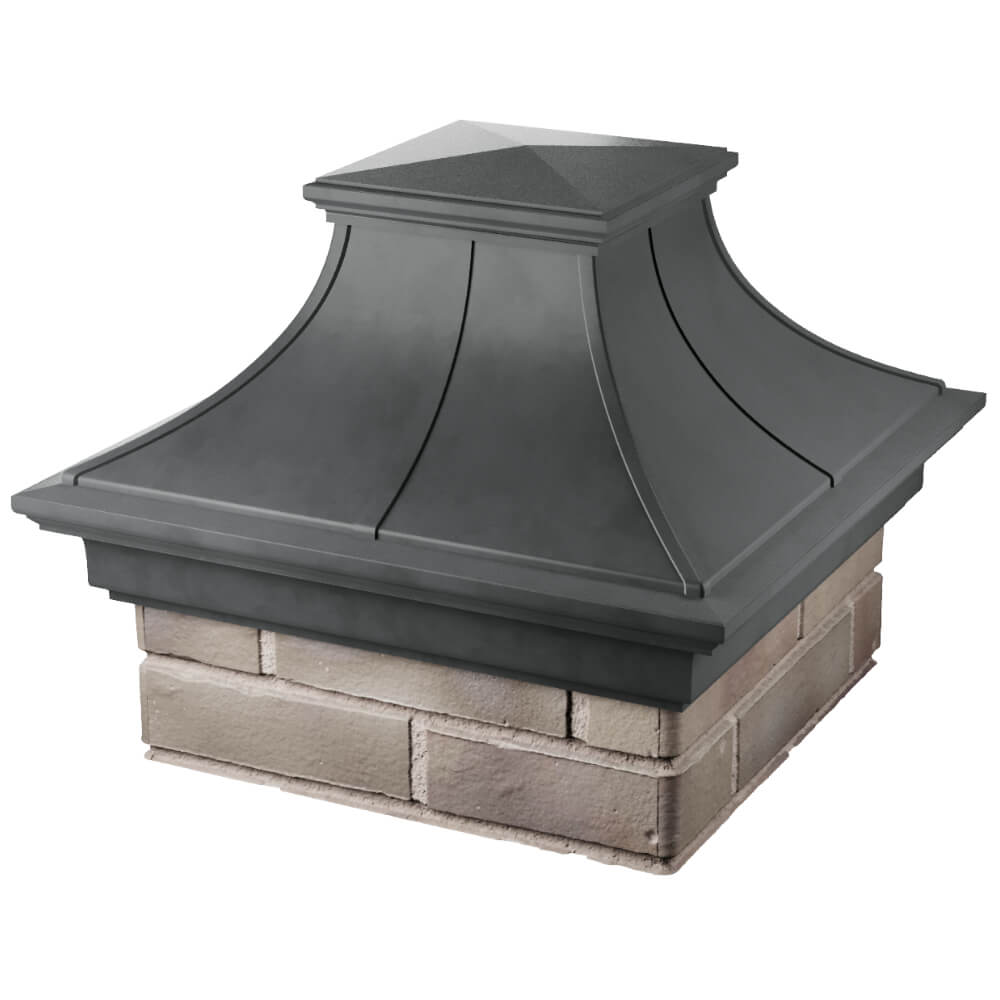 Колпак Zking Монблан Премиум Серый на столб 1.5х1.5 кирпича (385х385мм) в Светлограде фото