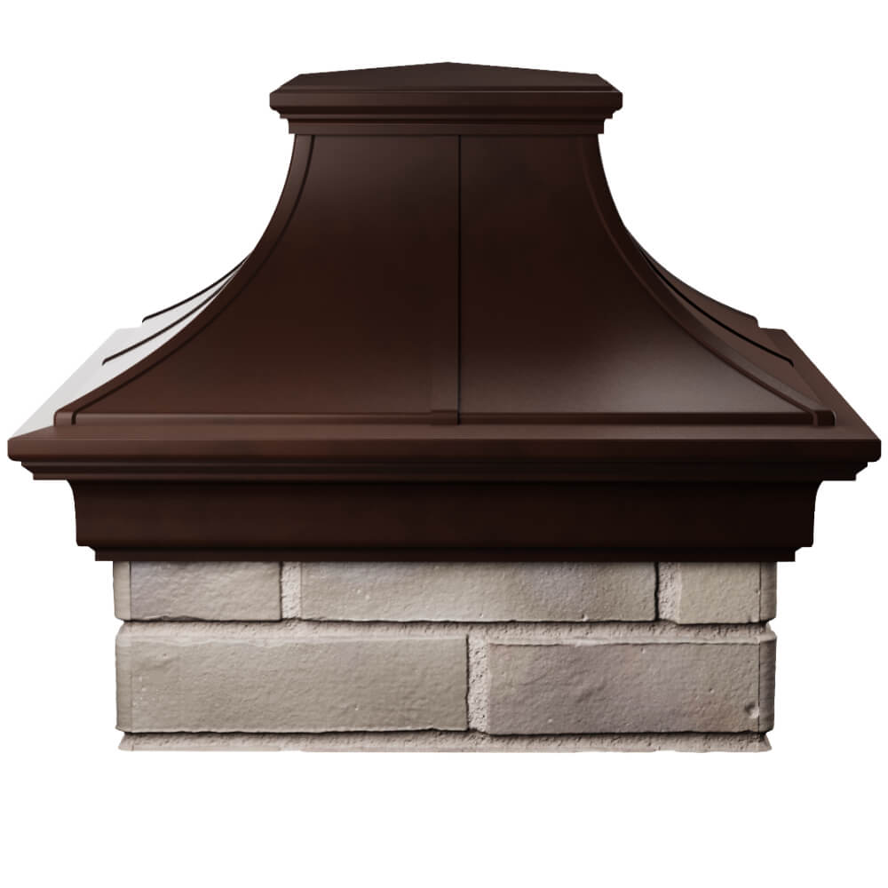 Колпак Zking Монблан Премиум Коричневый на столб 1.5х1.5 кирпича (385х385мм) Светлоград фото