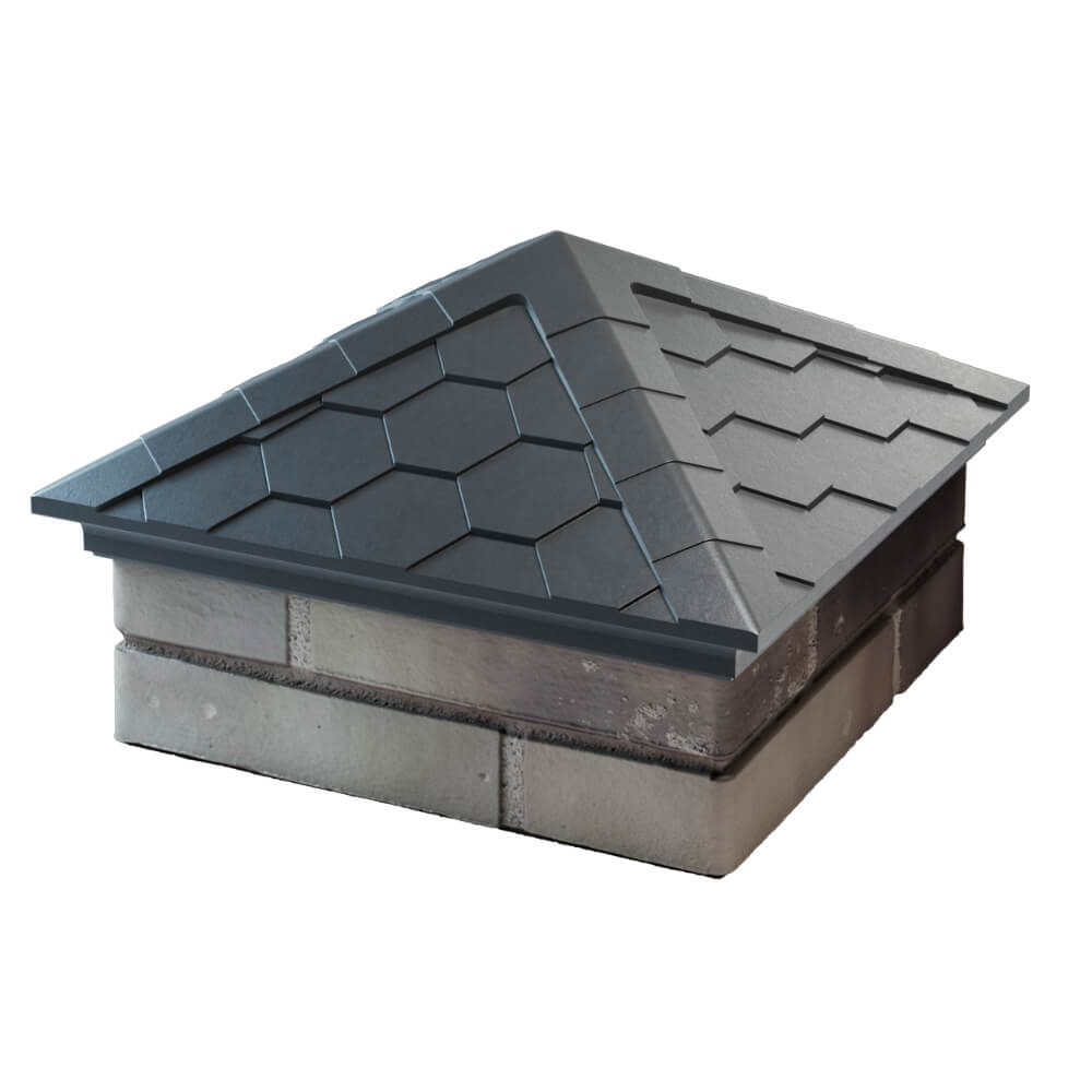 Колпак Zking Эверест Серый на столб 1.5х1.5 кирпича (390х390мм) в Светлограде фото