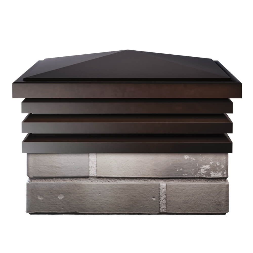 Колпак Zking Бона ХайТек Коричневый на столб 1.5х1.5 кирпича (385х385мм) Светлоград фото