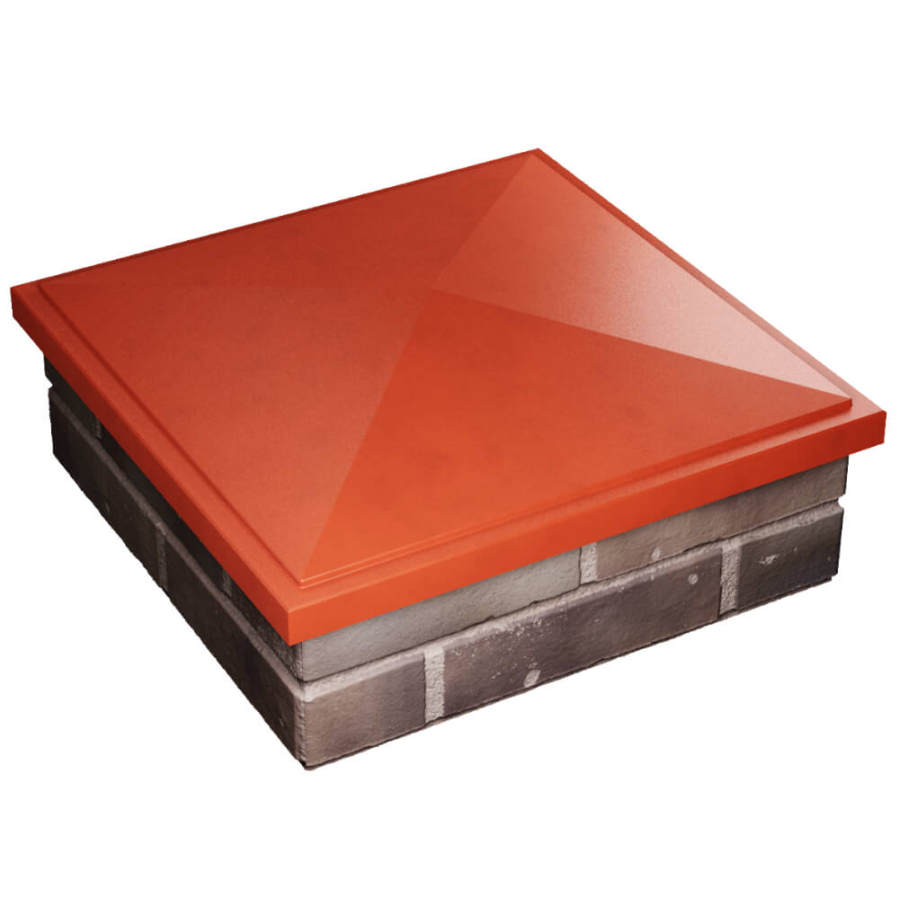 Колпак Zking БонаМоно Красный на столб 2х2 кирпича (515х515, 530х530мм) в Светлограде фото