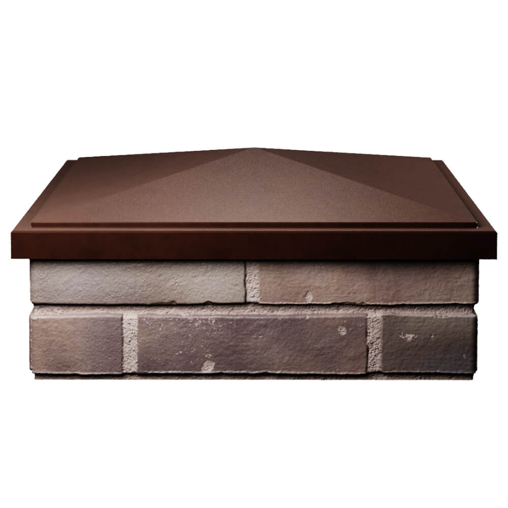 Колпак Zking БонаМоно Коричневый на столб 2х2 кирпича (515х515, 530х530мм) Светлоград фото