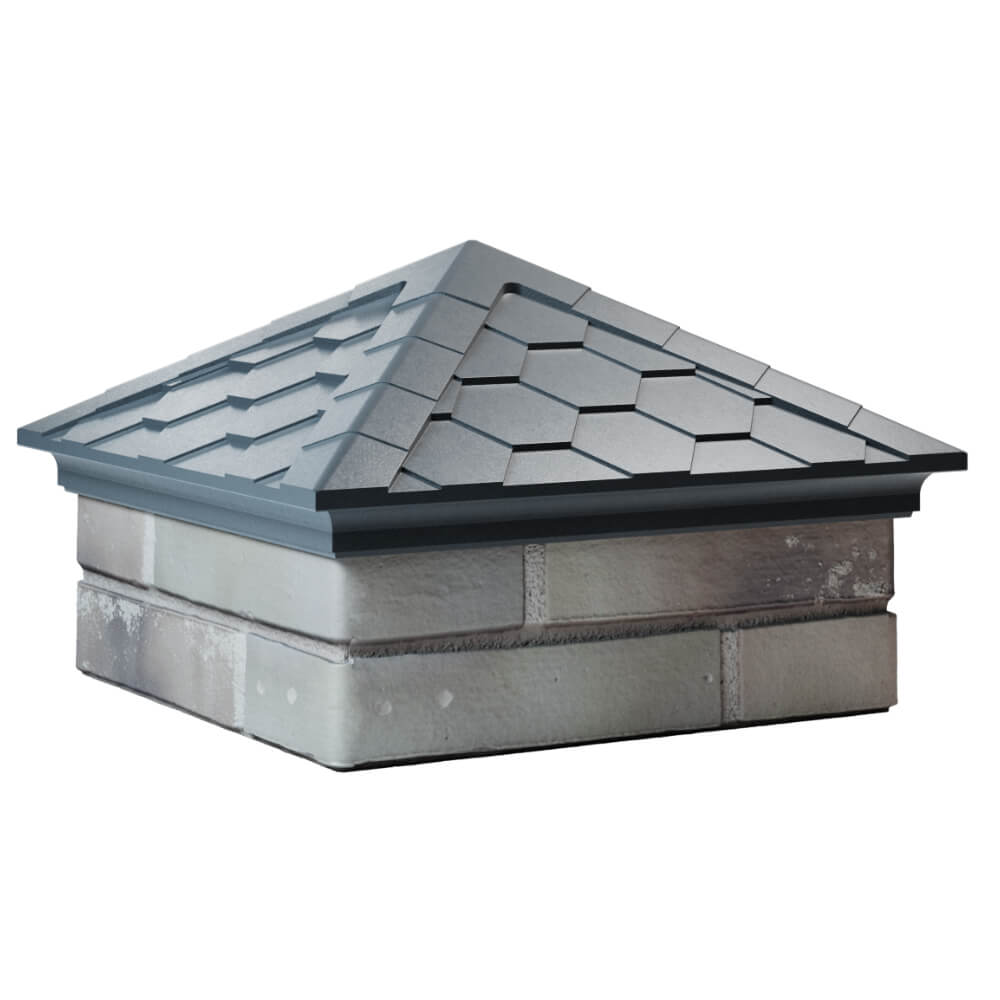 Колпак Zking Эверест Серый на столб 1.5х1.5 кирпича (390х390мм) в Светлограде фото