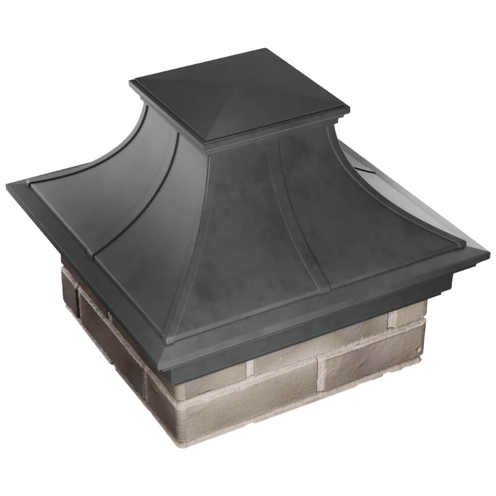 Колпак Zking Монблан Премиум Серый на столб 1.5х1.5 кирпича (385х385мм) в Светлограде фото