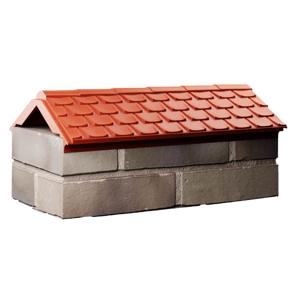 Парапет Zking Эльбрус Красный с посадкой на 1 кирпич (255мм) Светлоград фото