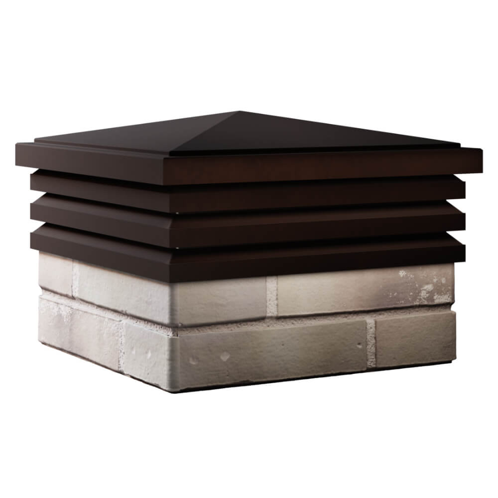 Колпак Zking Бона ХайТек Коричневый на столб 1.5х1.5 кирпича (385х385мм) в Светлограде фото