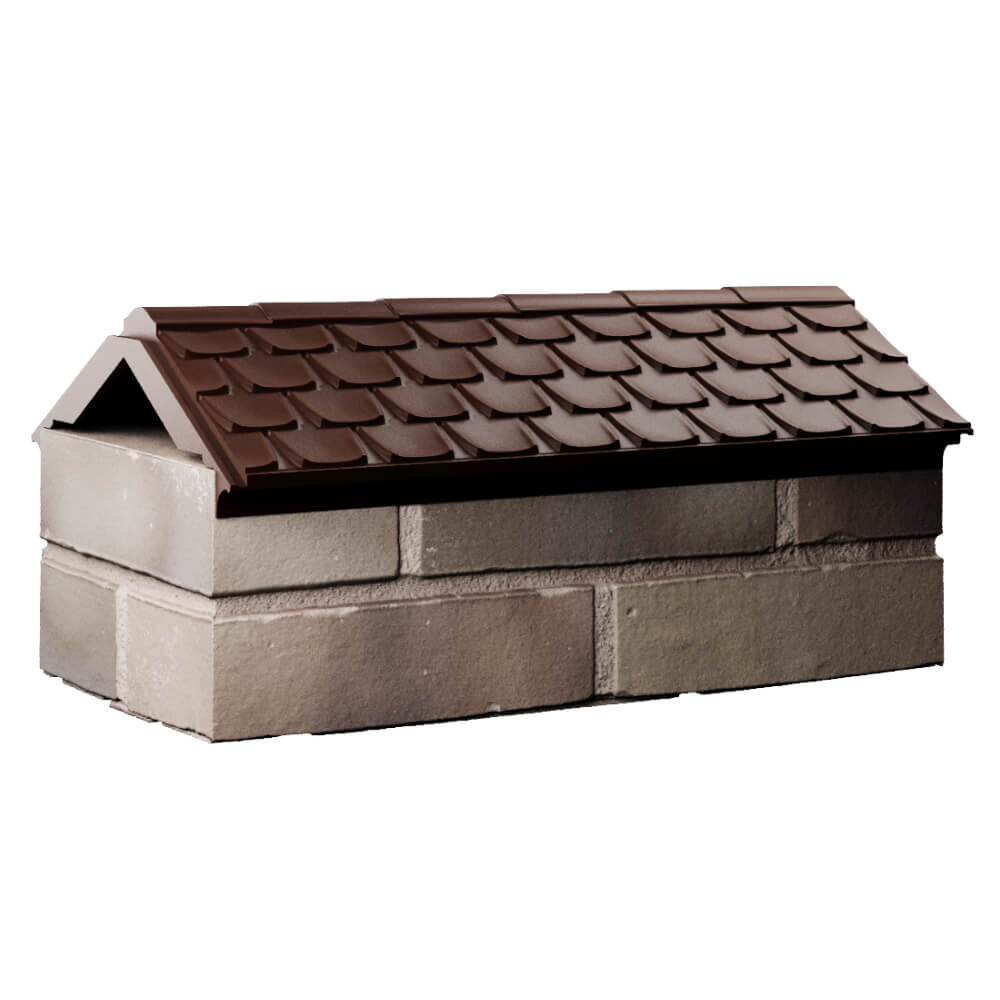 Парапет Zking Эльбрус Коричневый с посадкой на 1 кирпич (255мм) Светлоград фото